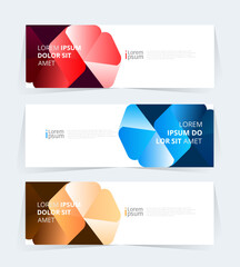 Geometric banner design with Vector presentation template.