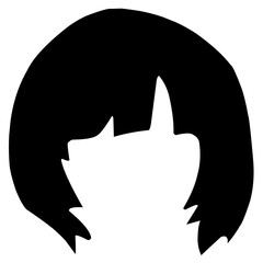 black hair wig female