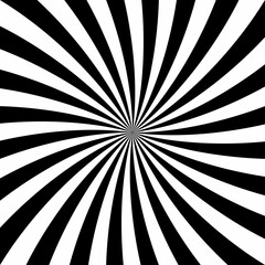 Spiral Swirl Radial Hypnotic Psychedelic illusion rotating background Vector black and white
quality vector illustration cut