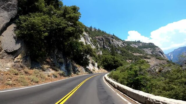 Yosemite 127 California Driving POV Road National Park