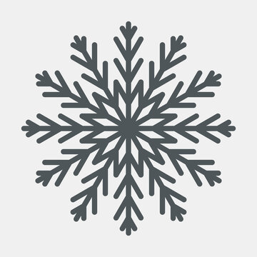 Winter snow flake quality vector illustration cut