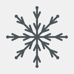 Winter snow flake quality vector illustration cut