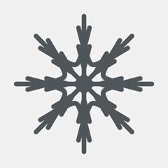 Winter snow flake quality vector illustration cut