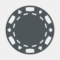 Naklejka premium Casino chip game poker quality vector illustration cut