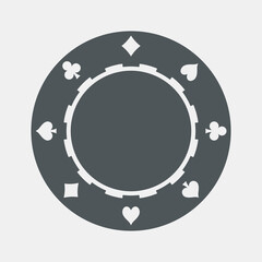 Naklejka premium Casino chip game poker quality vector illustration cut