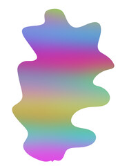 Abstracts Shape Gradient  Neon Transparent 