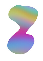 Abstracts Shape Gradient  Neon Transparent 