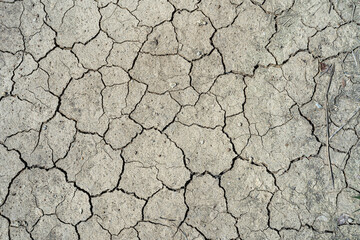 Brown dry soil or desert cracked ground texture background,land arid earth warming.