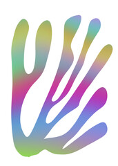 Abstracts Shape Gradient  Neon Transparent 