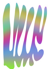 Abstracts Shape Gradient  Neon Transparent 