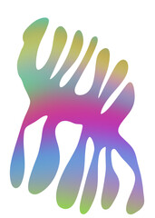 Obraz premium Abstracts Shape Gradient Neon Transparent 