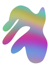 Abstracts Shape Gradient  Neon Transparent 