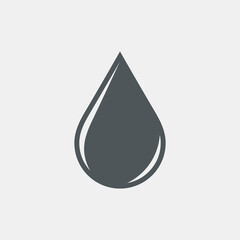 Fototapeta premium Water drop droplet raindrop icon illustration cut