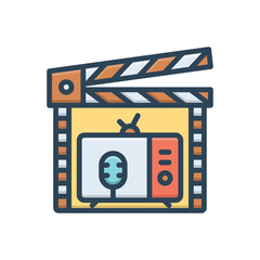 Color illustration icon for episodes