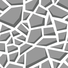 Fototapeta premium Seamless pattern with geometric chaotic tiles. Abstract modern endless background. Vector illustration.