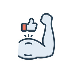 Color illustration icon for appreciated