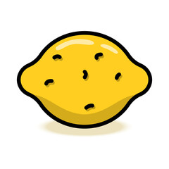 Flat illustration on a theme lemon