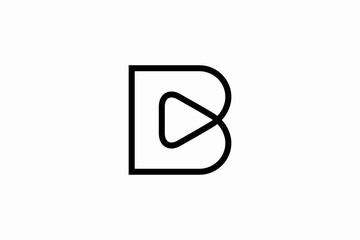 B Letter Play Logo Design Template © Logo Peak