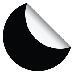 Fototapeta premium Black Round Label