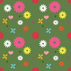 Flower seamless pattern background  