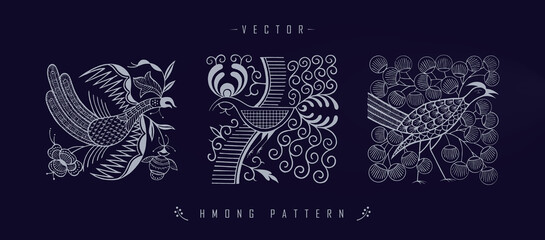 Chinese pattern hmong pattern traditional line