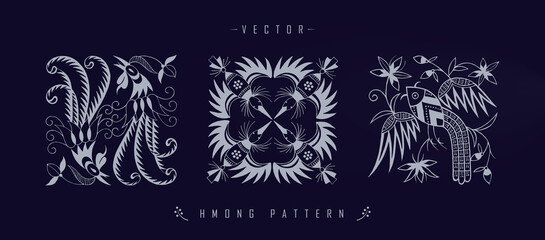 Chinese pattern hmong pattern traditional line