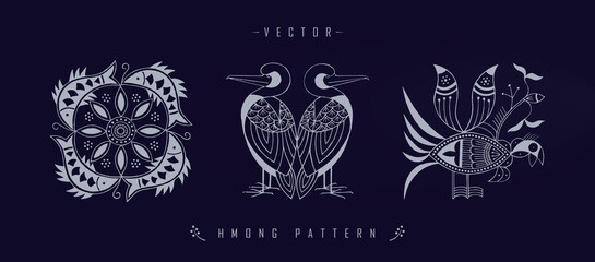 Chinese pattern hmong pattern traditional line