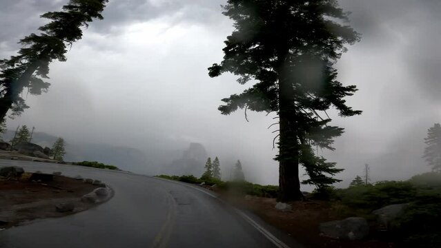 Yosemite 149 California Driving POV Road National Park