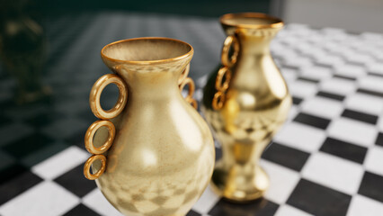 Modern vase in art deco style.