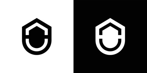 U Letter Home Logo Design Template © Logo Peak