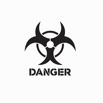 symbol of biohazard, danger, vector art.