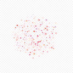 heart love vector confetti frame valentine pink