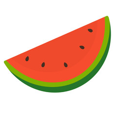 Cartoon Watermelon Fruit Wedge