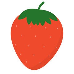 Cartoon Red Strawberry Fruit