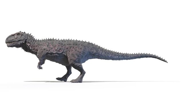 3D Rendered Animation of a Rajasaurus flying