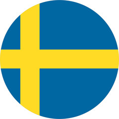 Sweden flag round shape PNG 23
