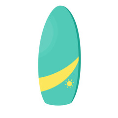 Cartoon Green Summer Surfboard