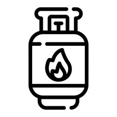 gas cylinders line icon