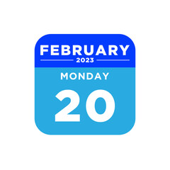 calendar february 2023 vector illustration