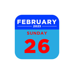 calendar february 2023 vector illustration