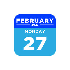 calendar february 2023 vector illustration