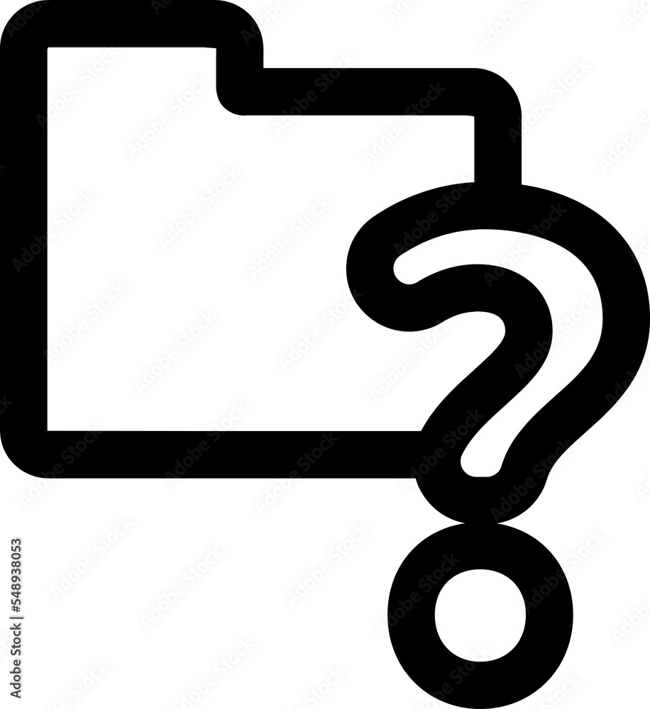 Poster help file folder outlined icon