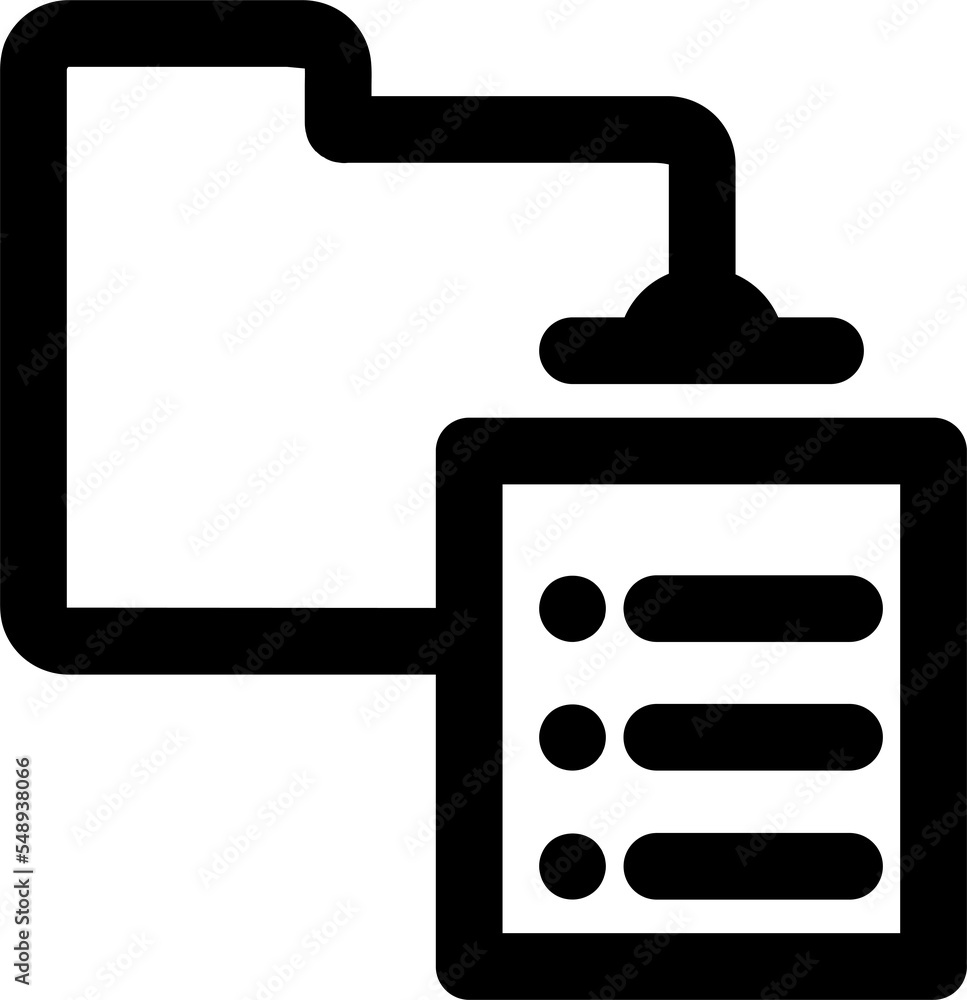 Poster task file folder outlined icon