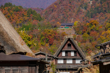 岐阜県白川村　秋の白川郷の風景