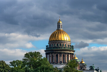 Dome of St. Isaac's Cathedral in St. Petersburg, Russia