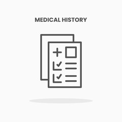 Medical History icon vector illustration line style. Great design for web, app and more. Editable Stroke and pixel perfect.