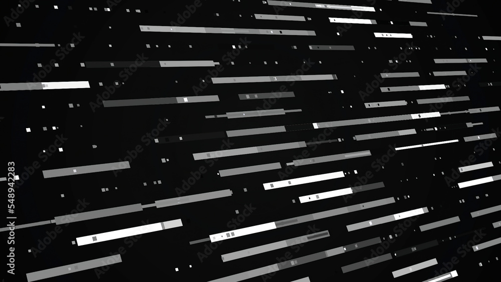 Poster technological lanes move in streams. motion. stripes move in virtual flow with dots. computer inform