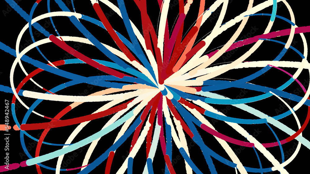 Poster colorful pattern of spiral lines with moving vortex. motion. geometric pattern with spiral lines and