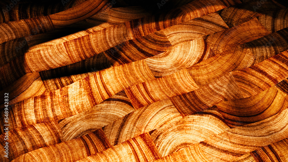 Poster surface with wooden structure and pattern. motion. wave-moving surface with wood texture. animated b