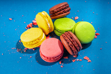 Colorful macaron cakes